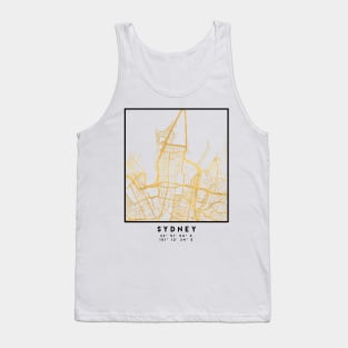 SYDNEY AUSTRALIA CITY STREET MAP ART Tank Top